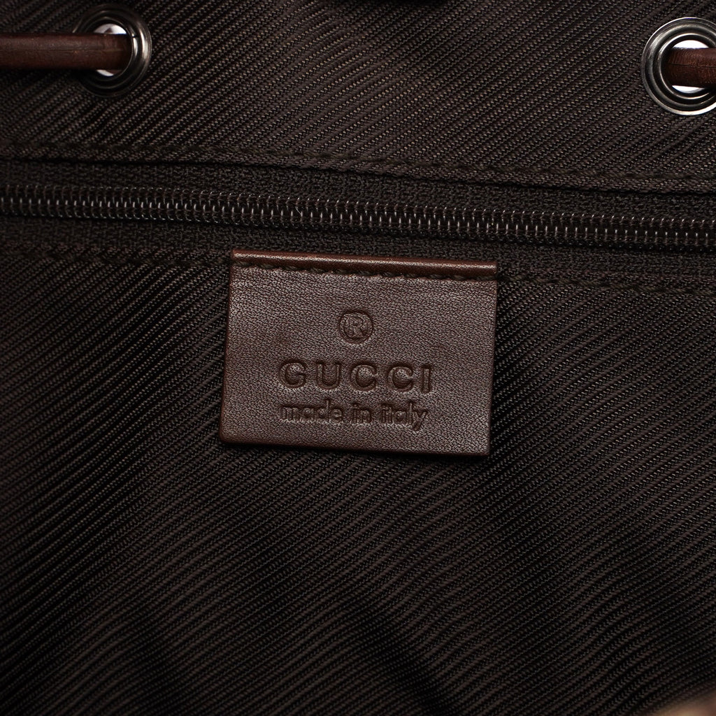 Beige GG Drawstring Tote