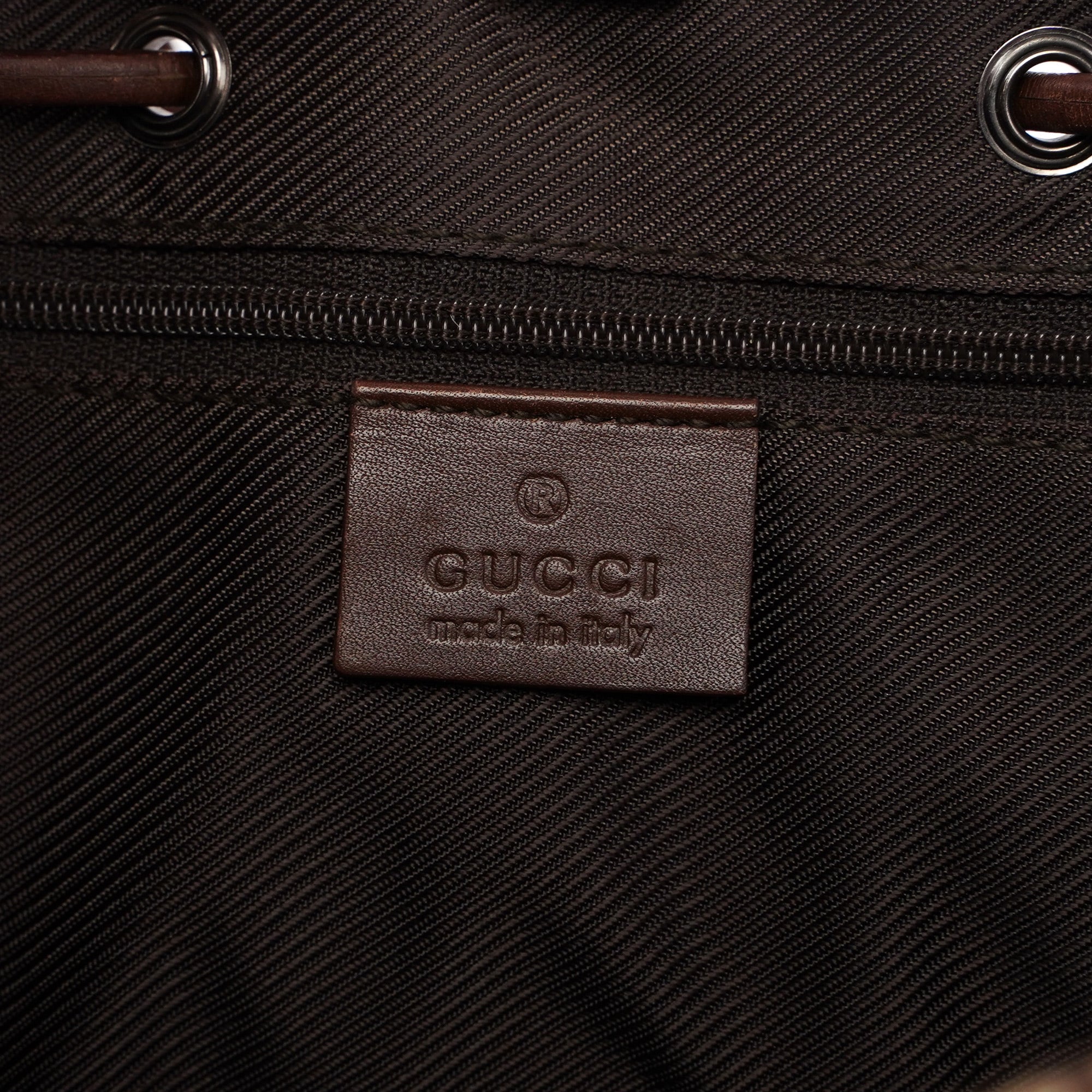 Beige GG Drawstring Tote