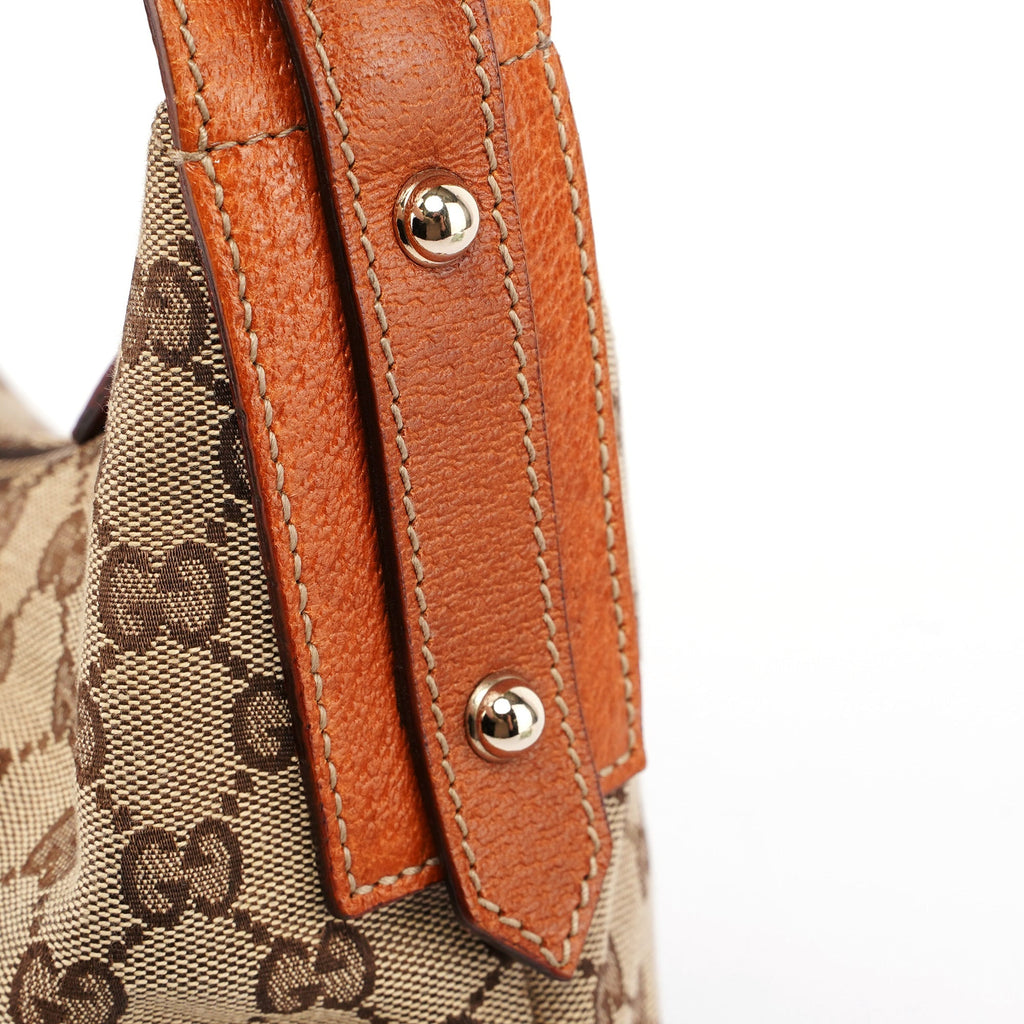 Beige GG Horsebit Hobo Shoulder Bag