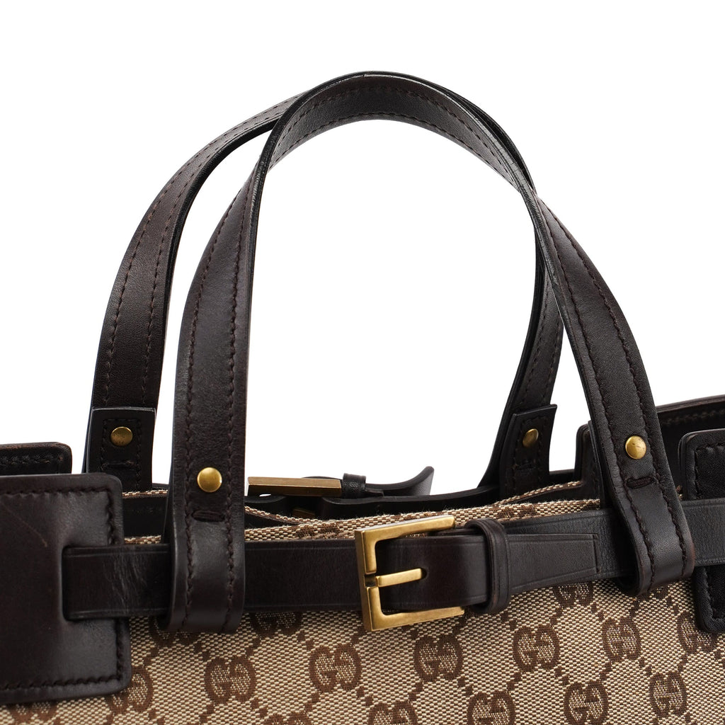 Beige GG Large Tote Bag