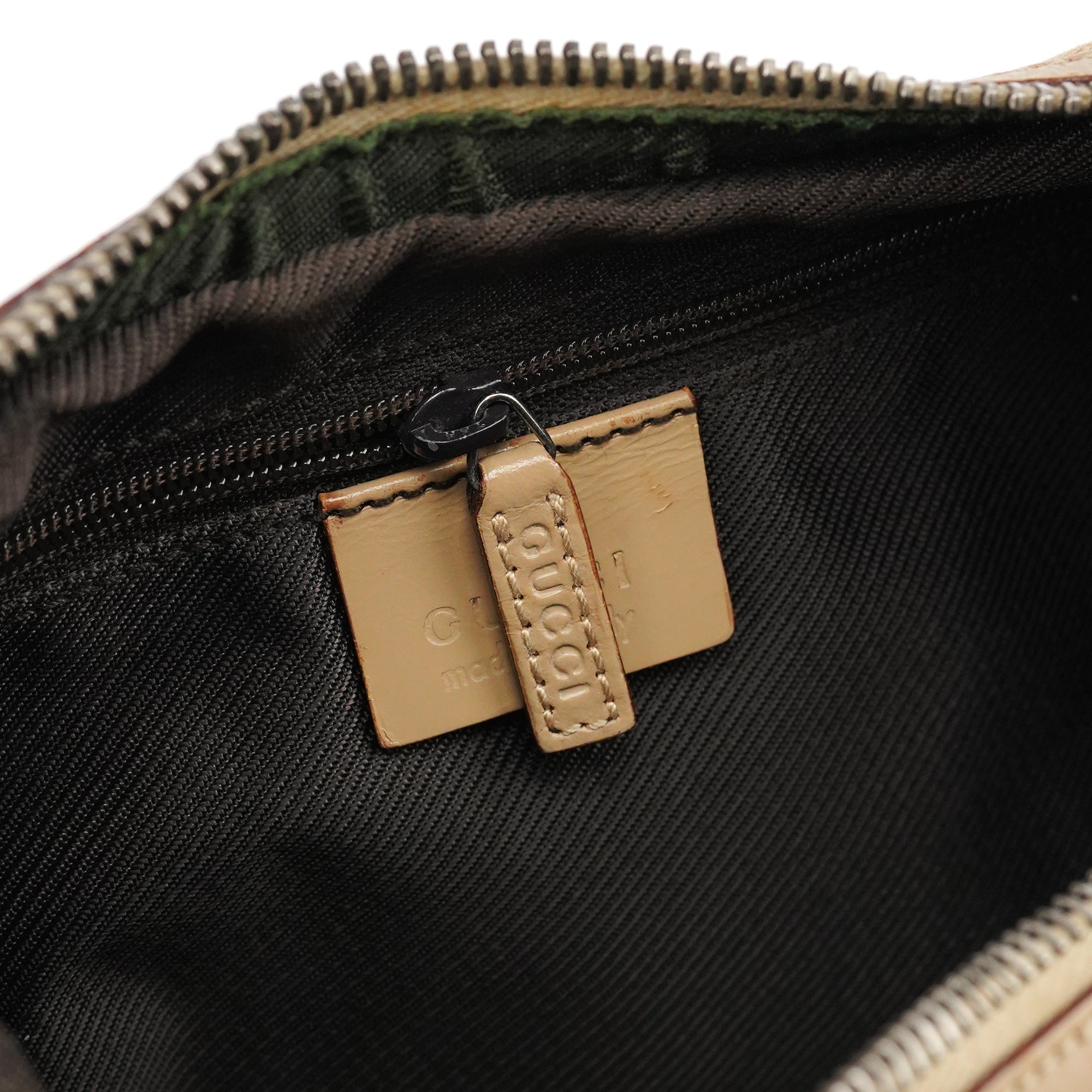 Beige GG Leather Shoulder Bag
