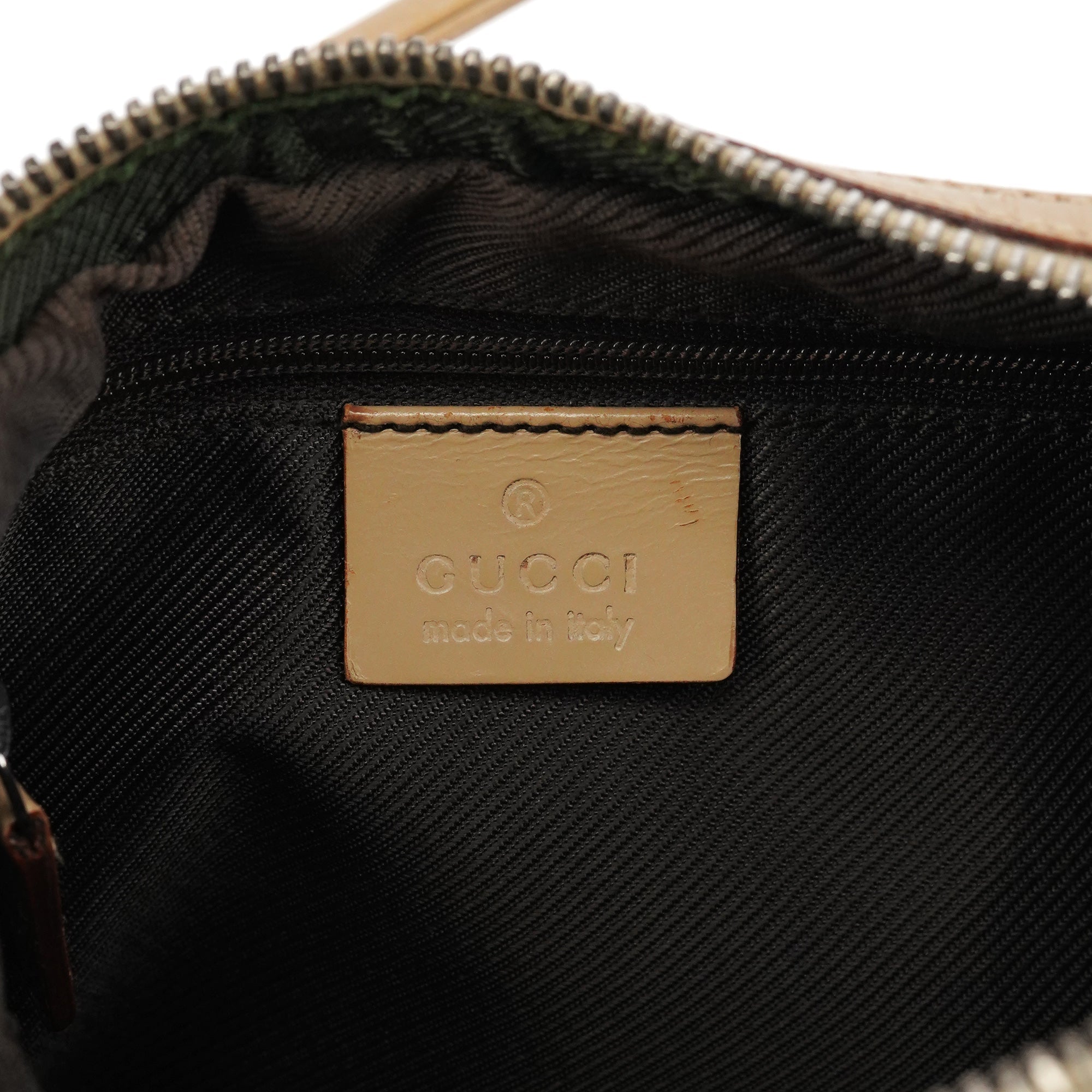 Beige GG Leather Shoulder Bag