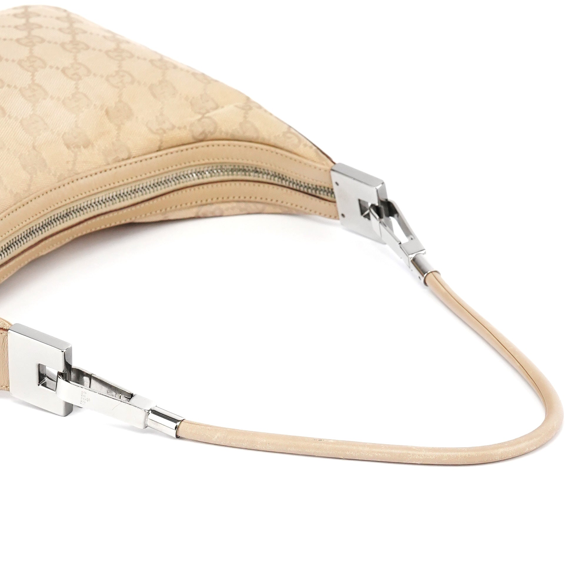 Beige GG Leather Shoulder Bag