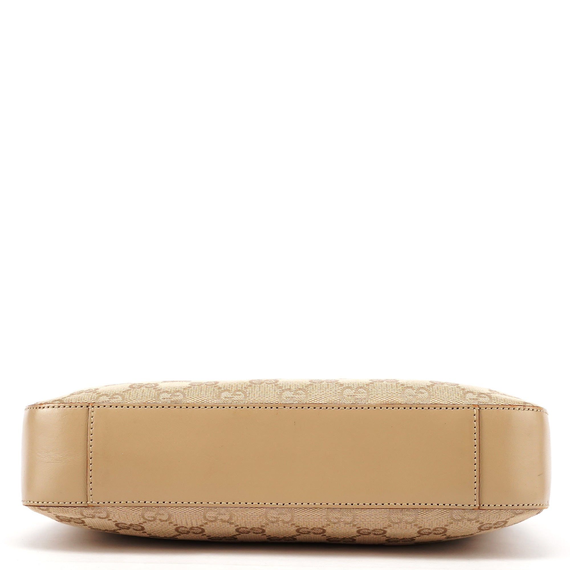Beige GG Leather Shoulder Bag