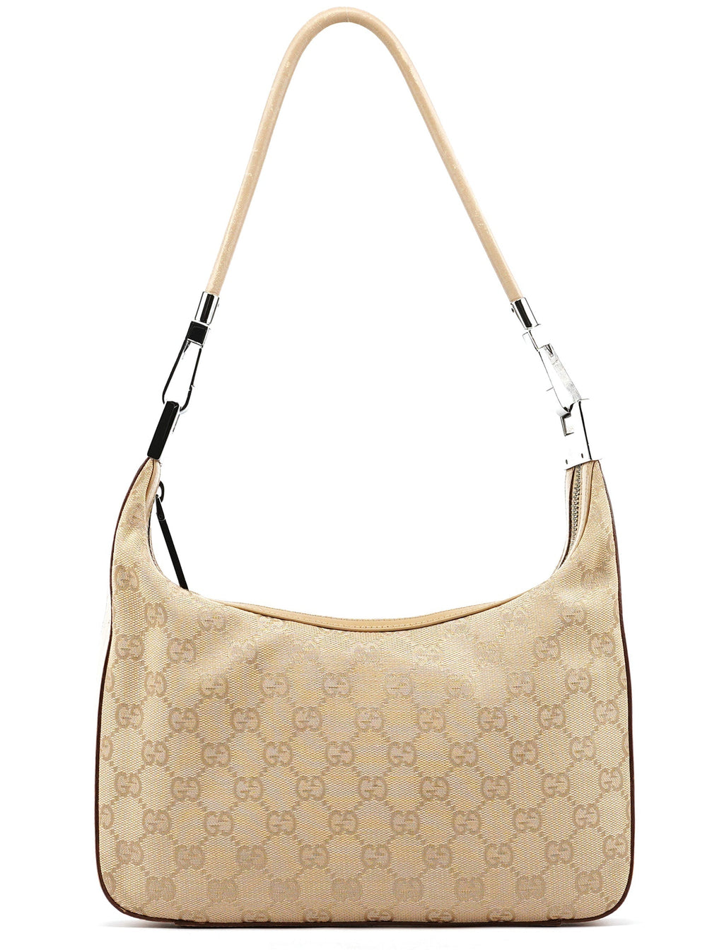 Beige GG Leather Shoulder Bag