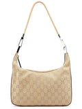 Beige GG Leather Shoulder Bag