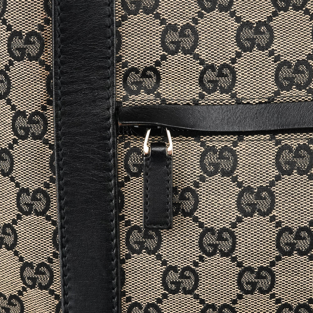 Beige GG Leather Tote Bag