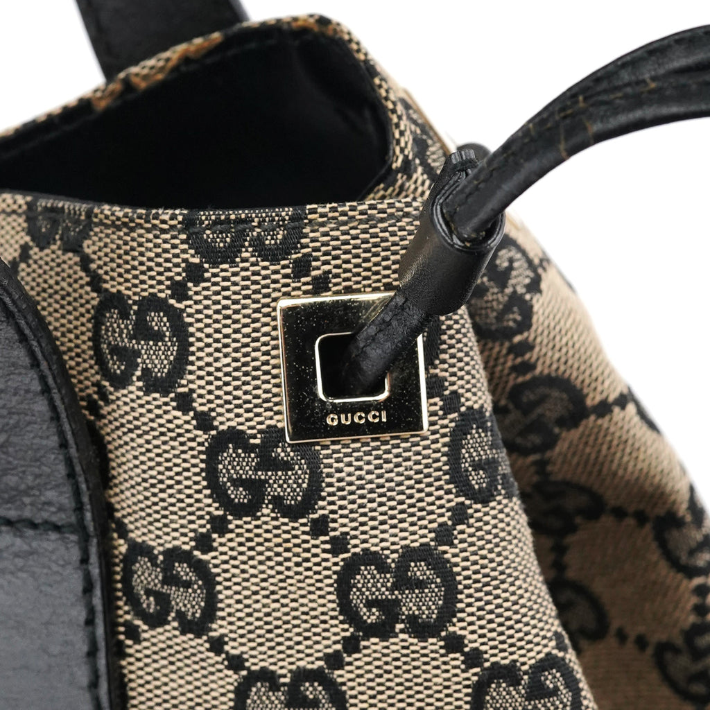 Beige GG Leather Tote Bag