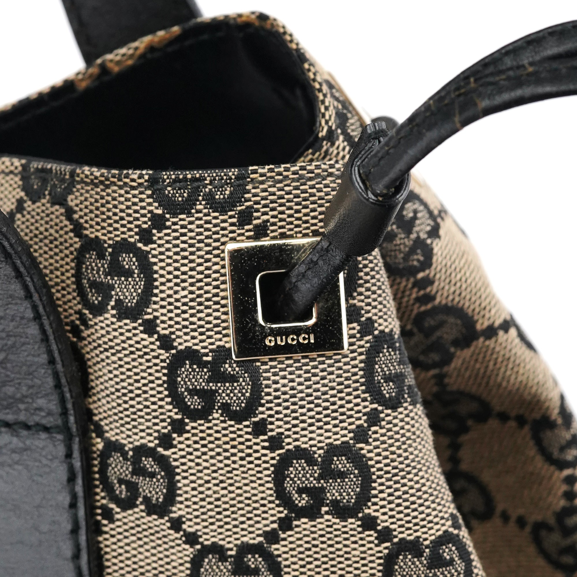 Beige GG Leather Tote Bag