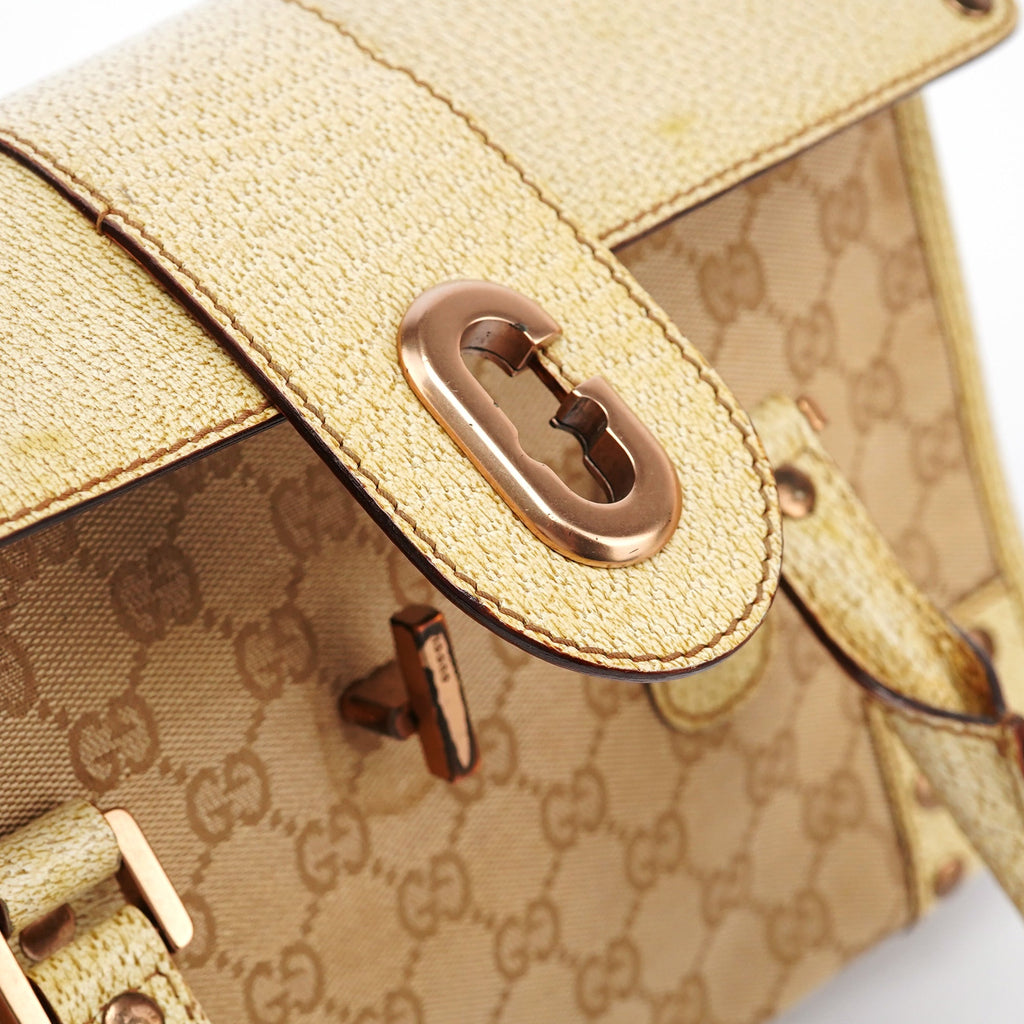 Beige GG Turnlock Tote Bag