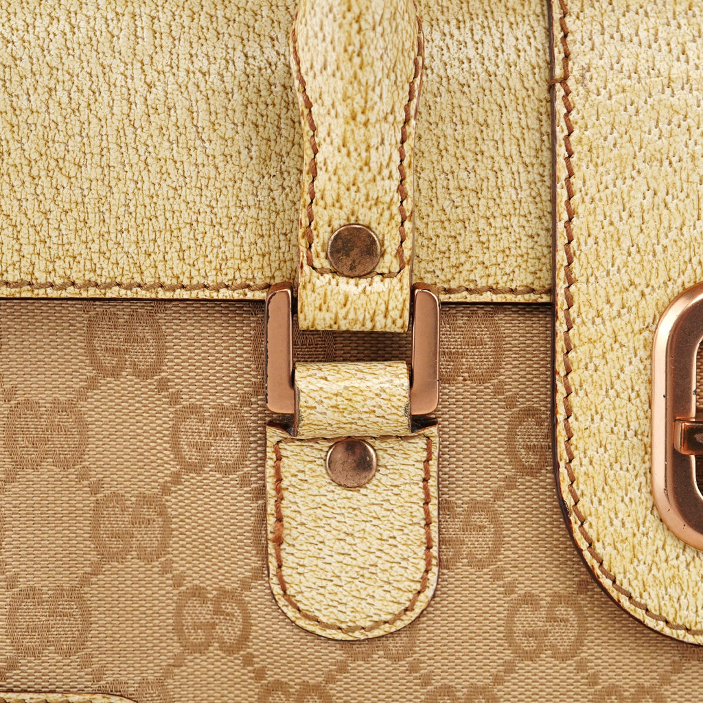 Beige GG Turnlock Tote Bag