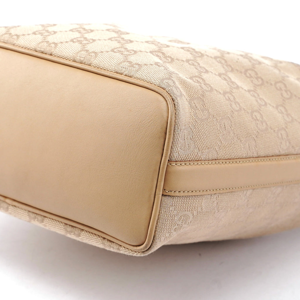 Beige GG V Hobo Shoulder Bag