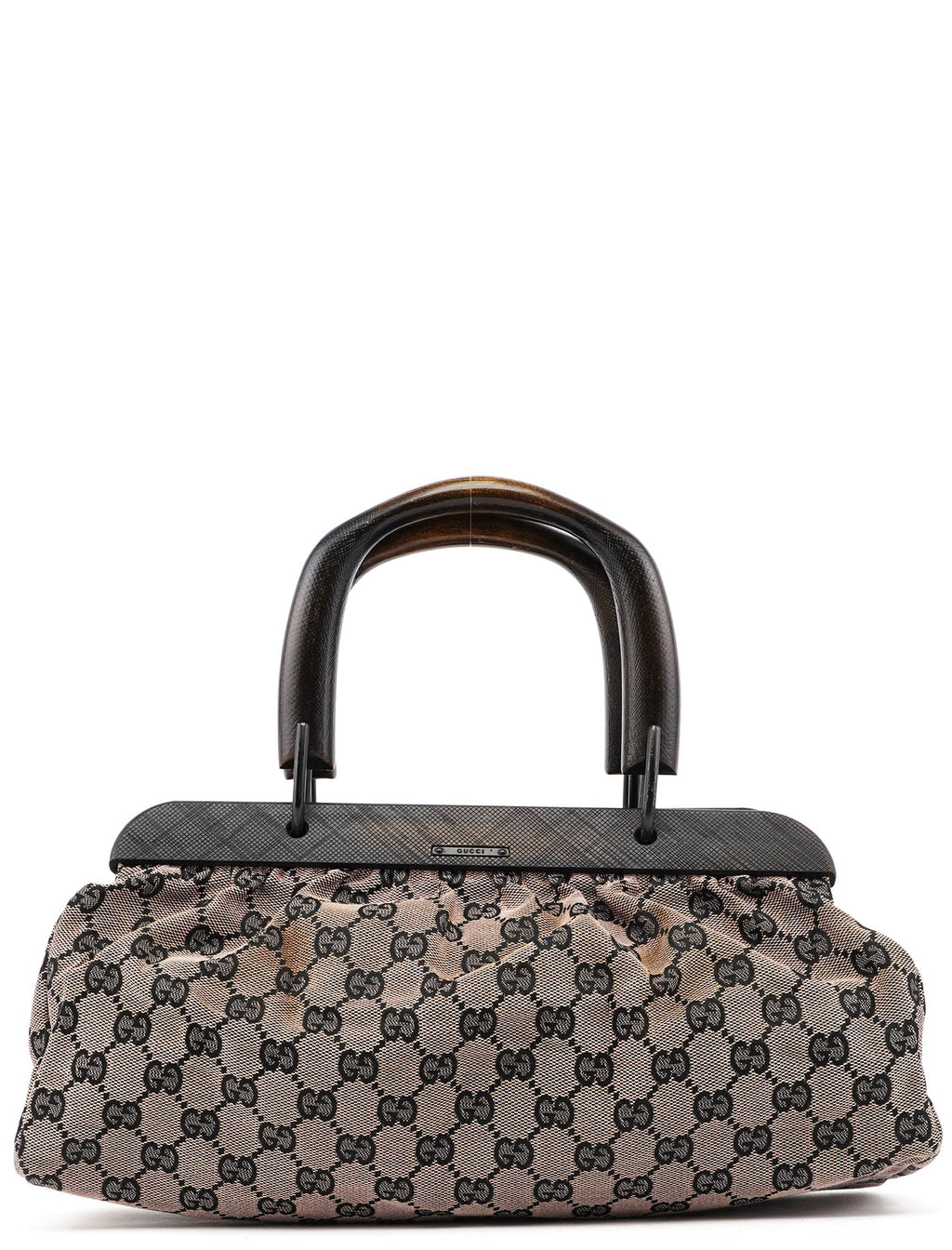 Beige GG Wood Handle Doctor Bag
