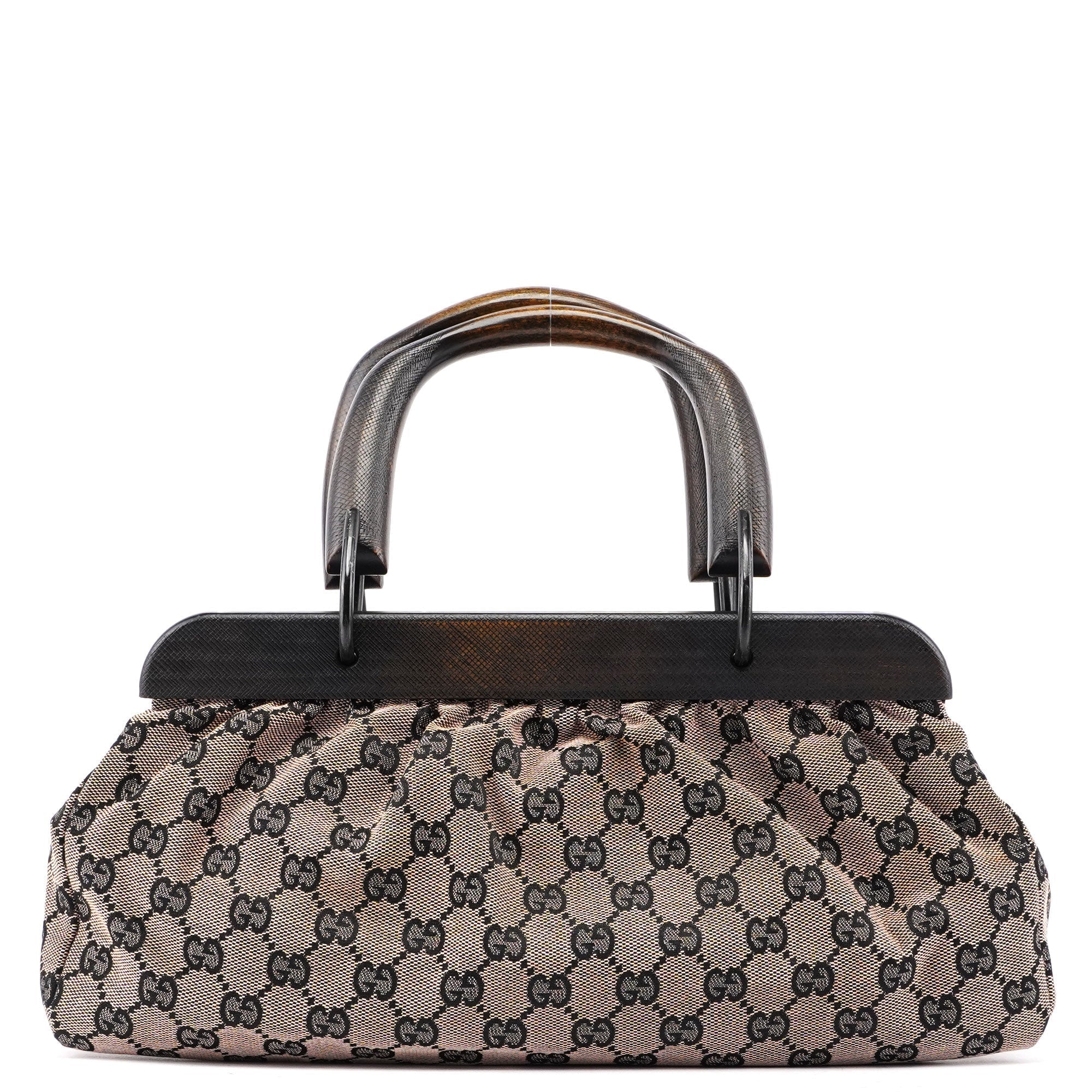 Beige GG Wood Handle Doctor Bag