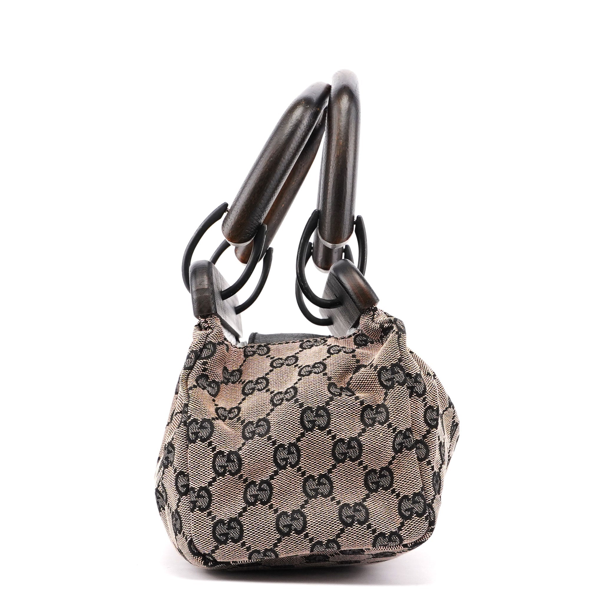 Beige GG Wood Handle Doctor Bag