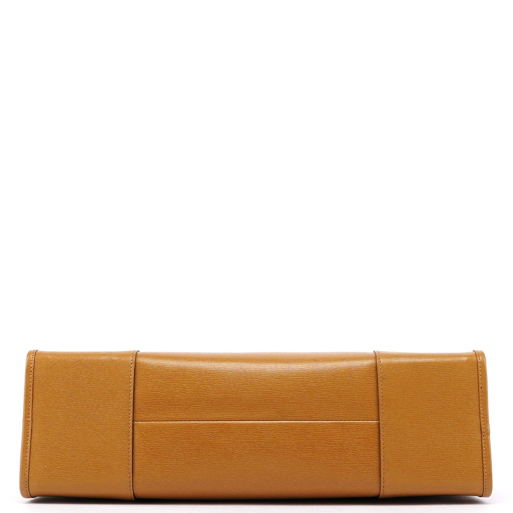 Beige Leather 2-Way Tote