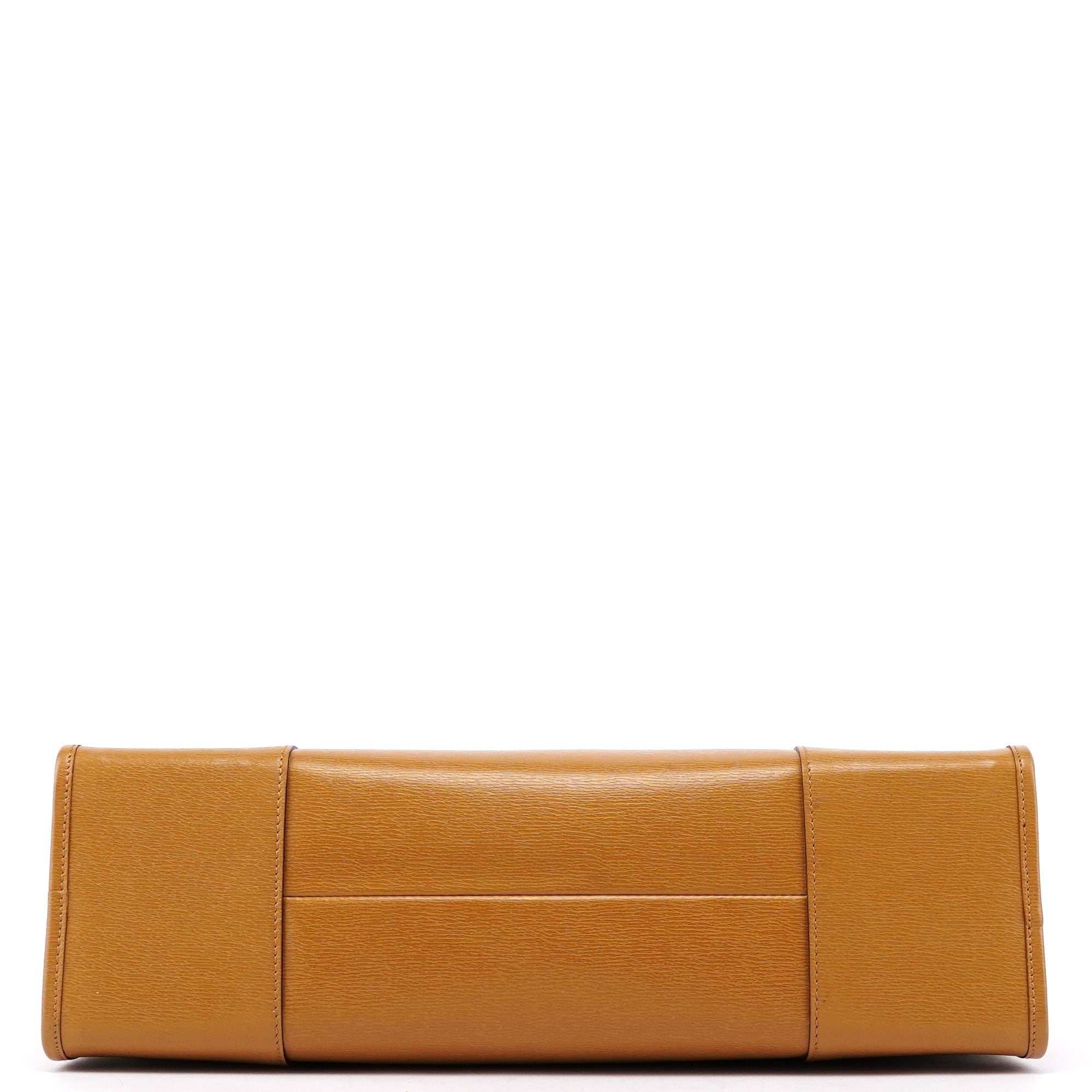 Beige Leather 2-Way Tote