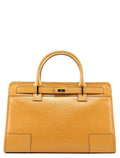 Beige Leather 2-Way Tote