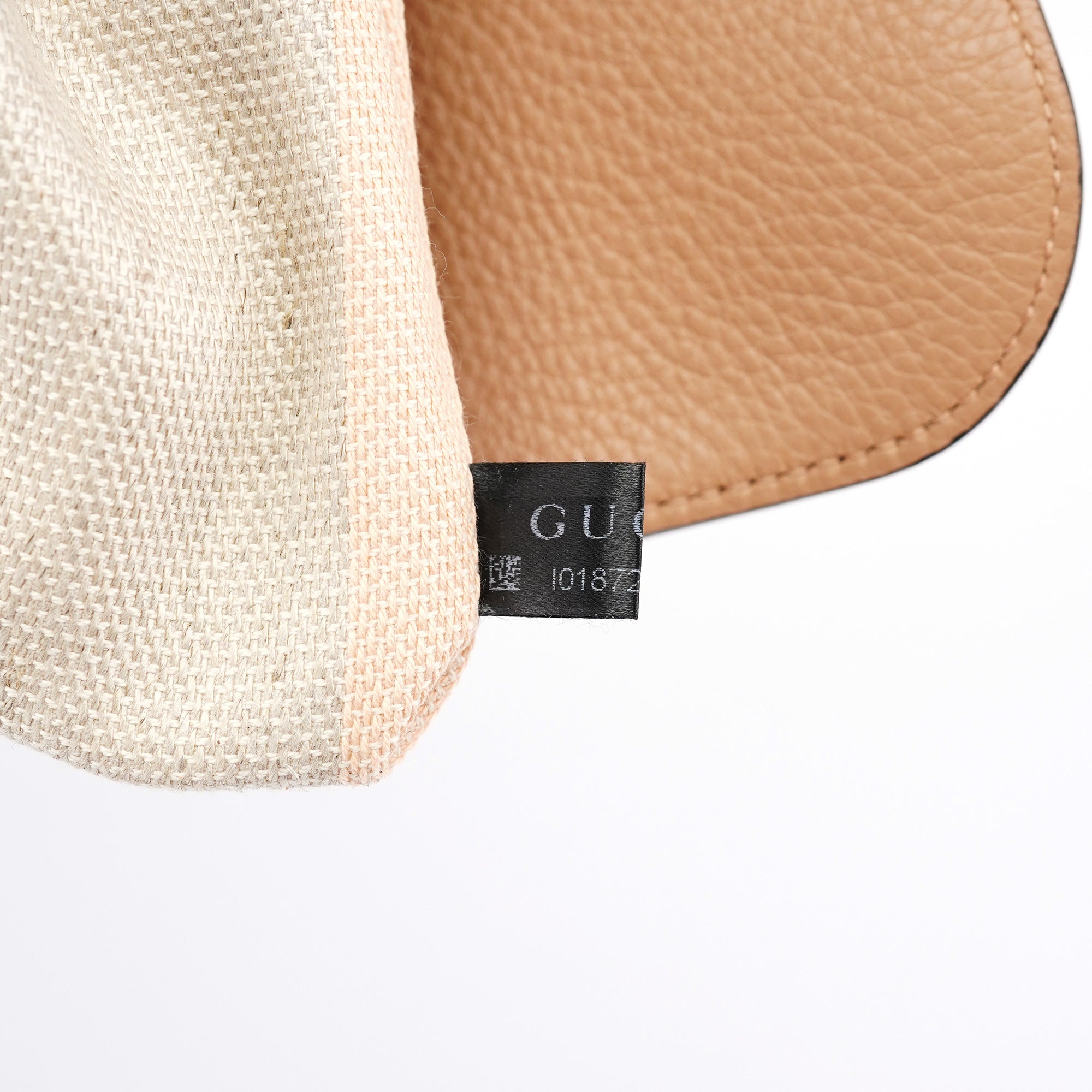 Beige Leather Bamboo Turnlock 2-Way Bag
