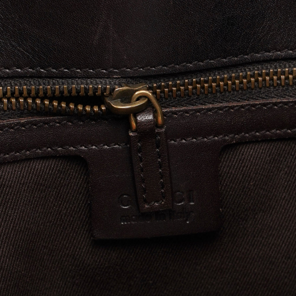 Beige Leather GG Large Tote