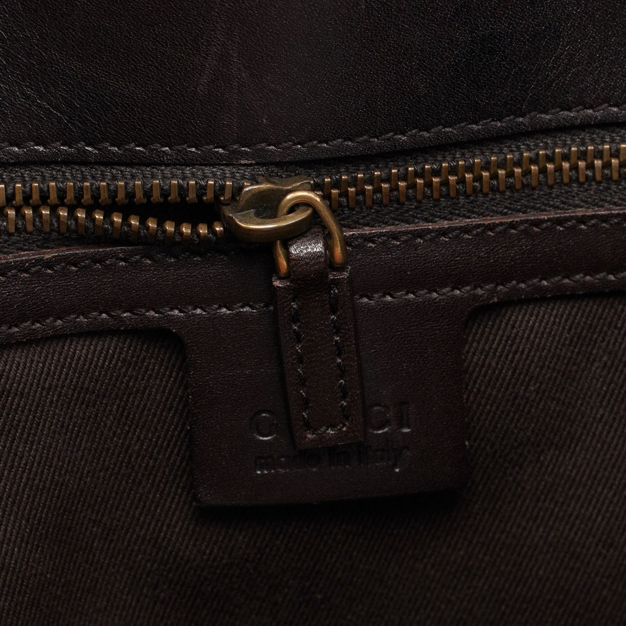 Beige Leather GG Large Tote