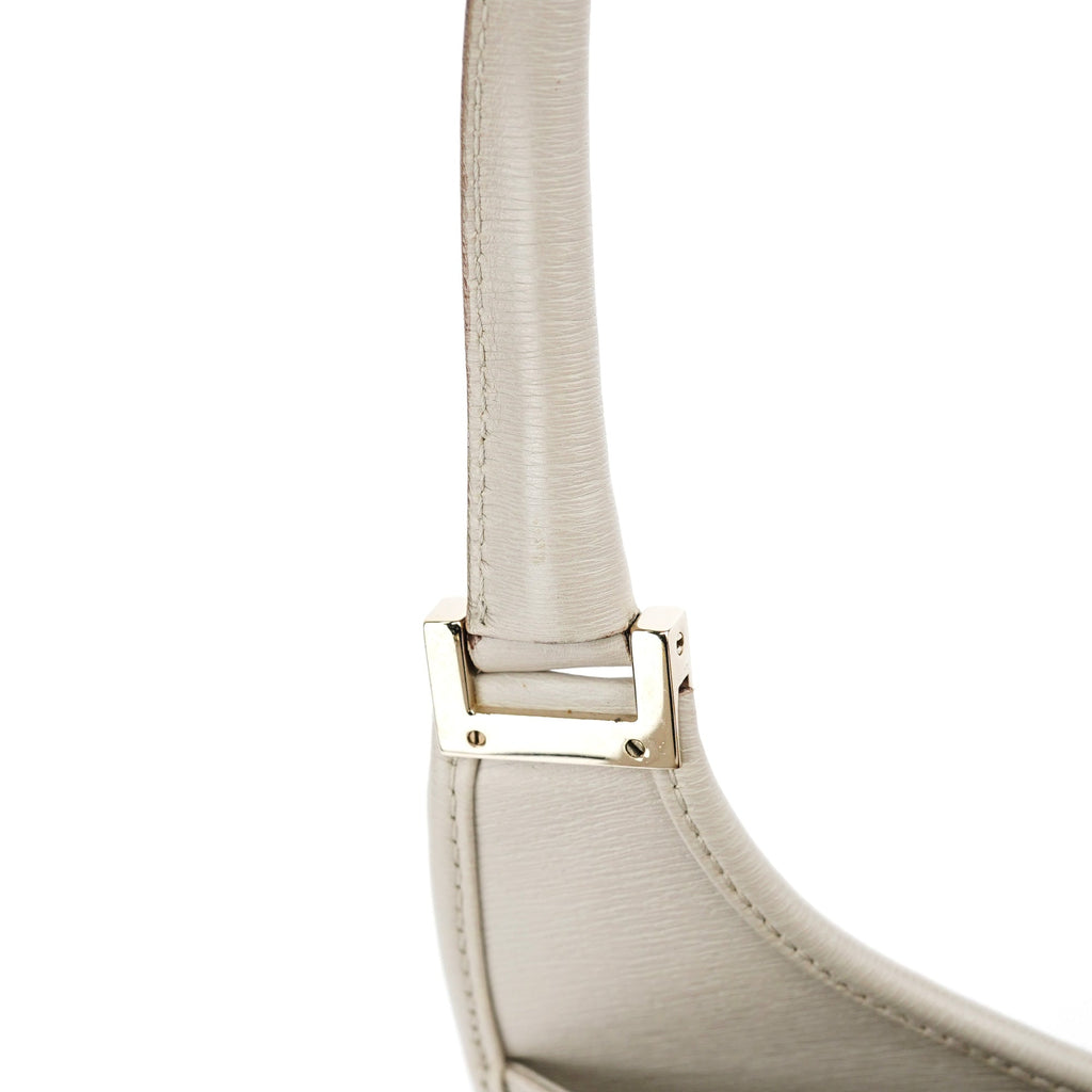 Beige Leather Jackie Shoulder Bag