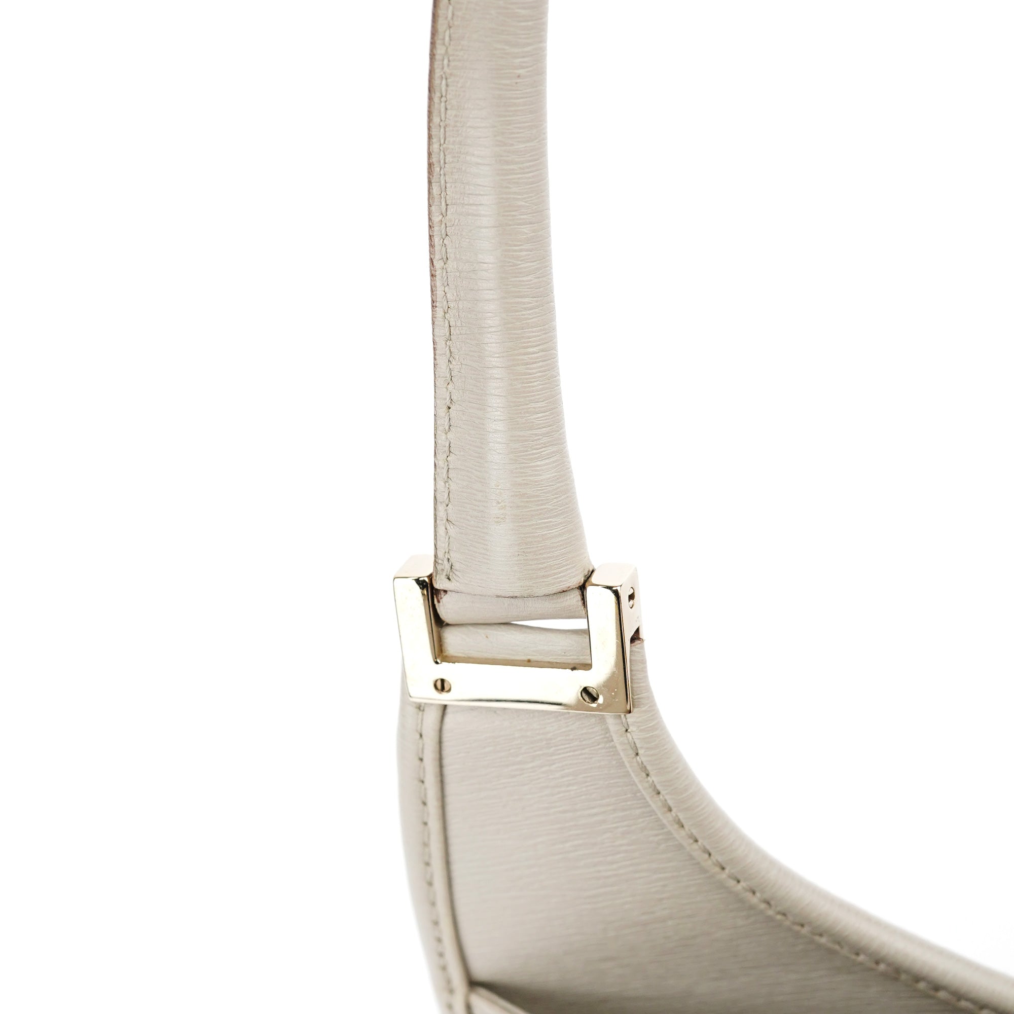 Beige Leather Jackie Shoulder Bag