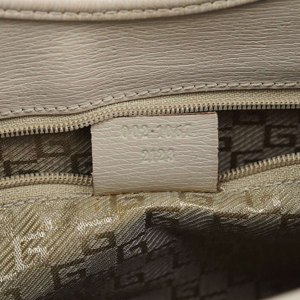 Beige Leather Jackie Shoulder Bag