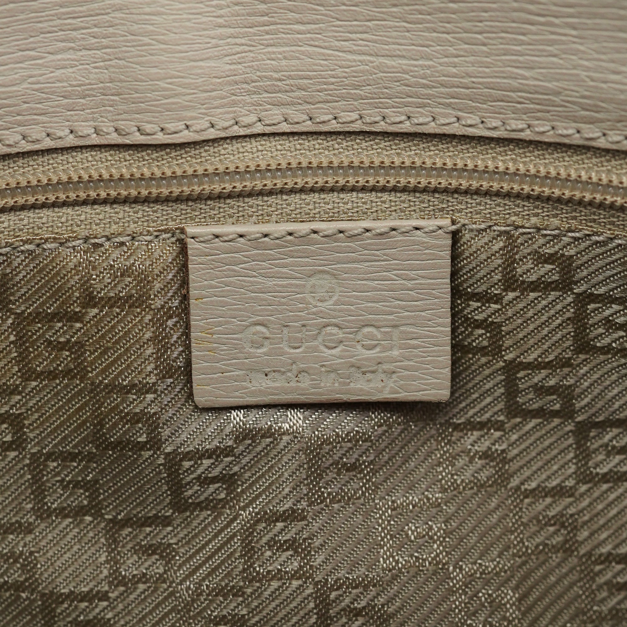 Beige Leather Jackie Shoulder Bag