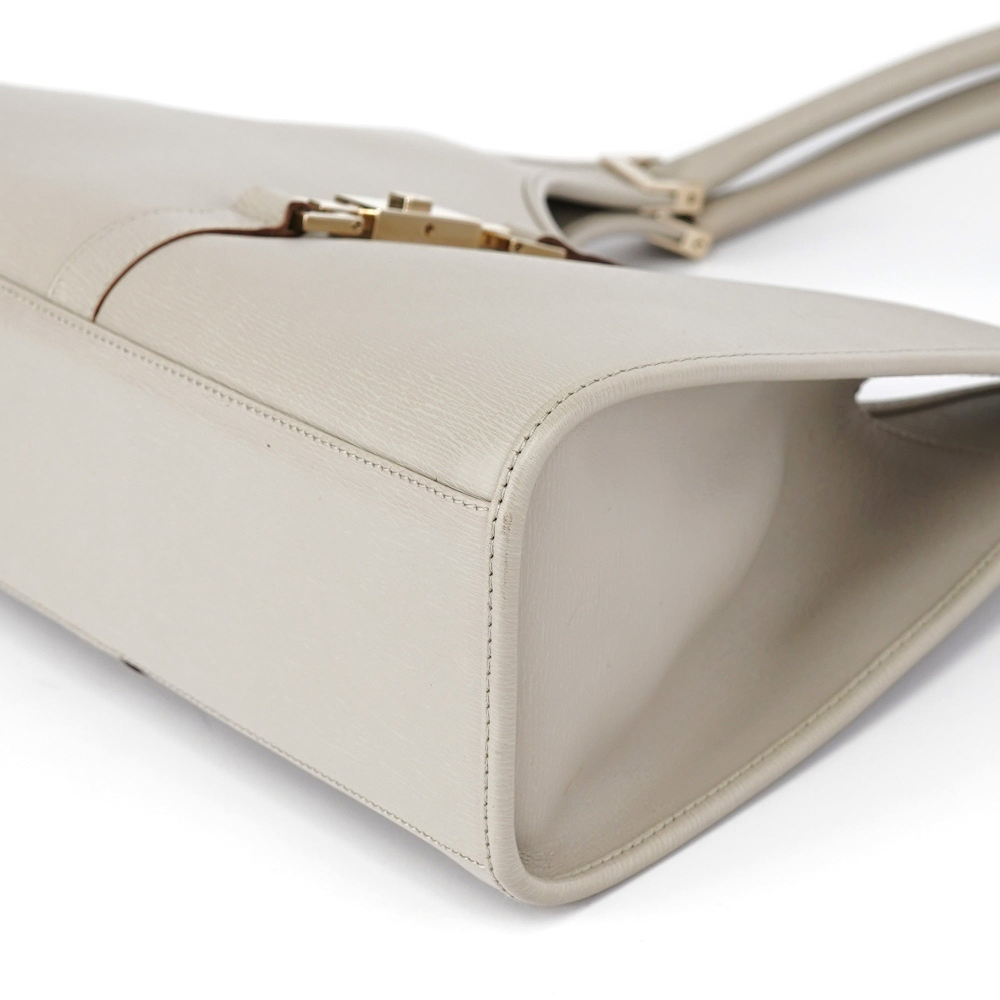 Beige Leather Jackie Shoulder Bag