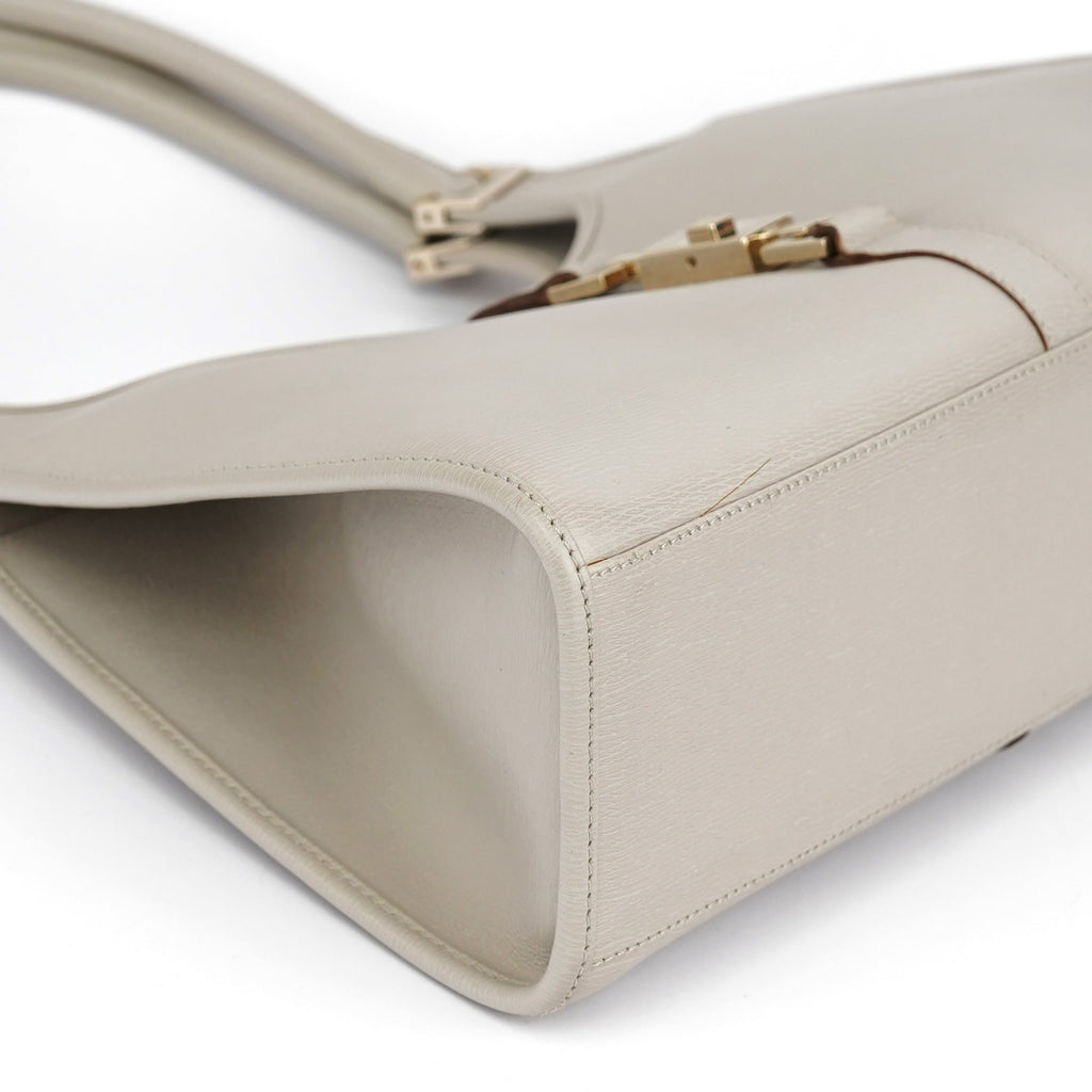 Beige Leather Jackie Shoulder Bag