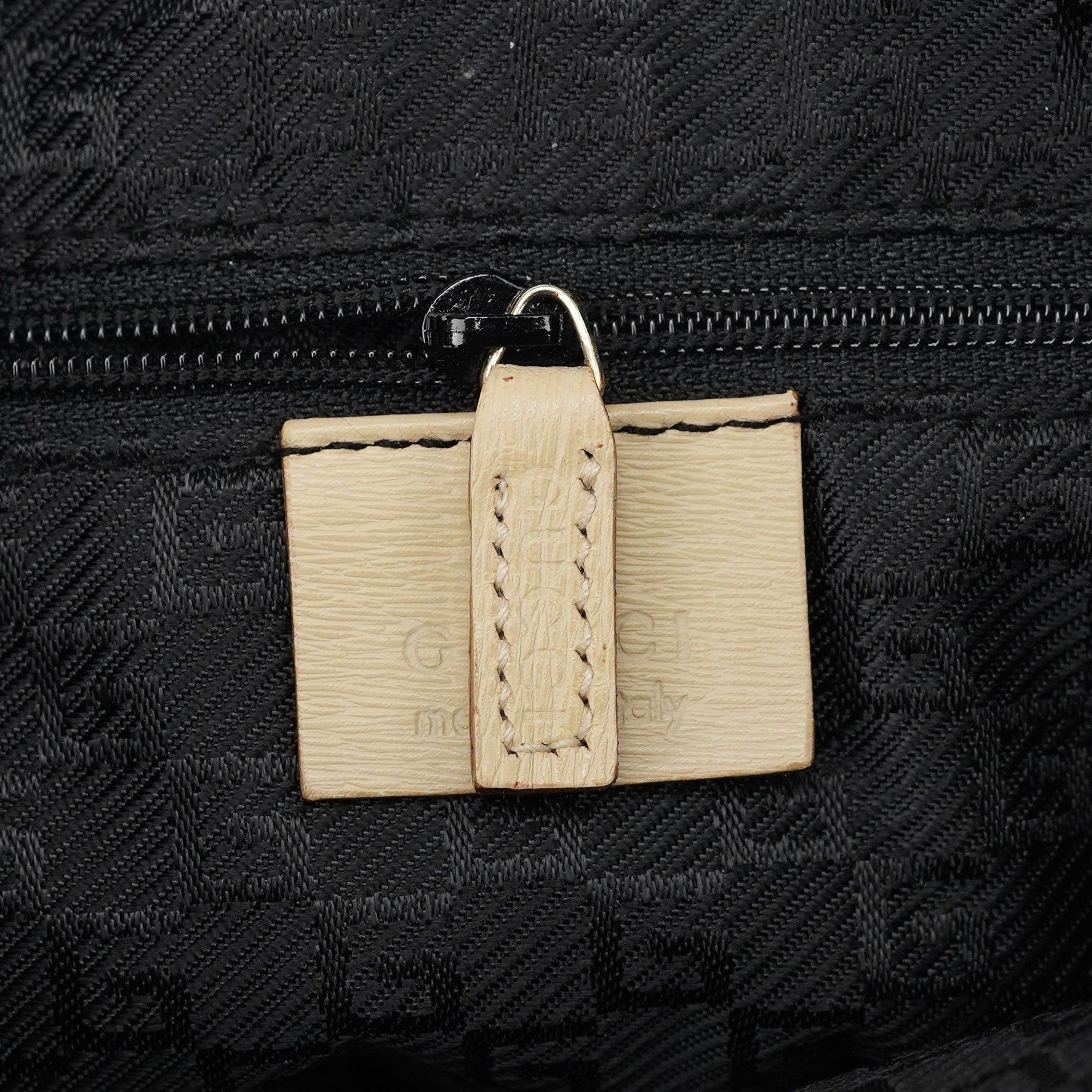 Beige Leather Shoulder Bag