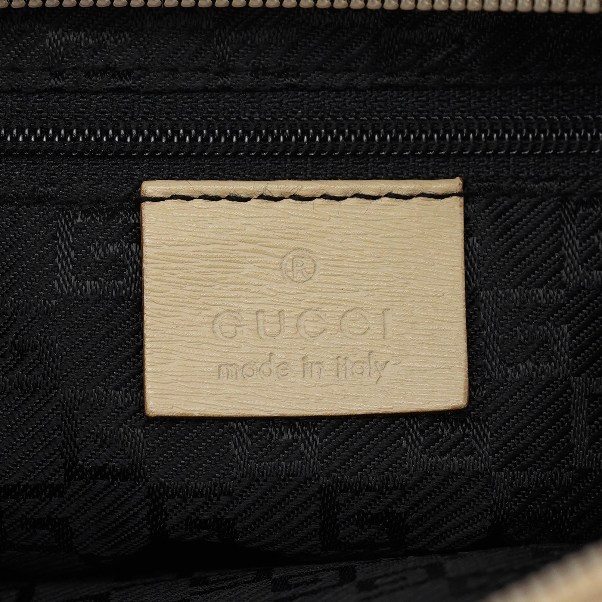 Beige Leather Shoulder Bag
