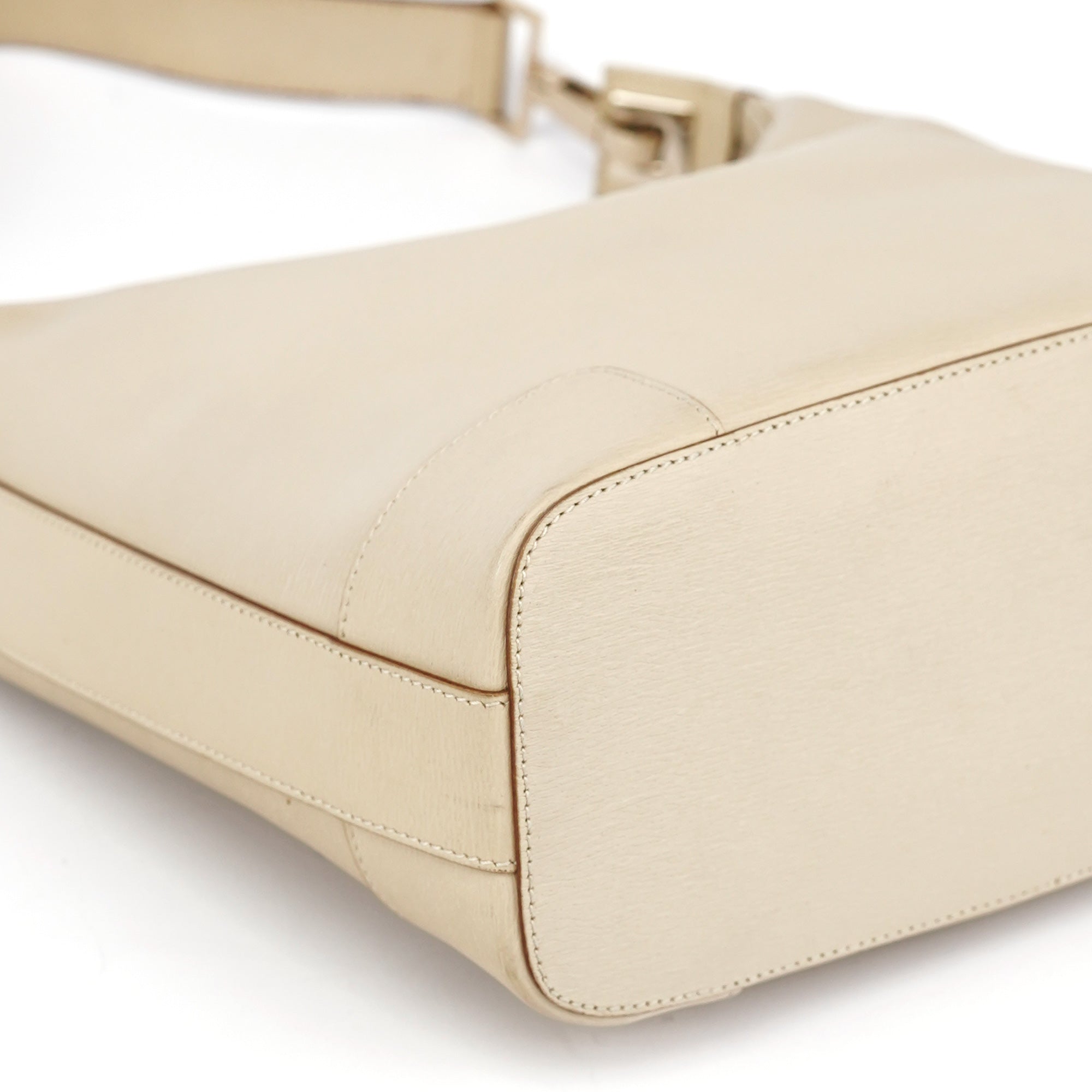 Beige Leather Shoulder Bag