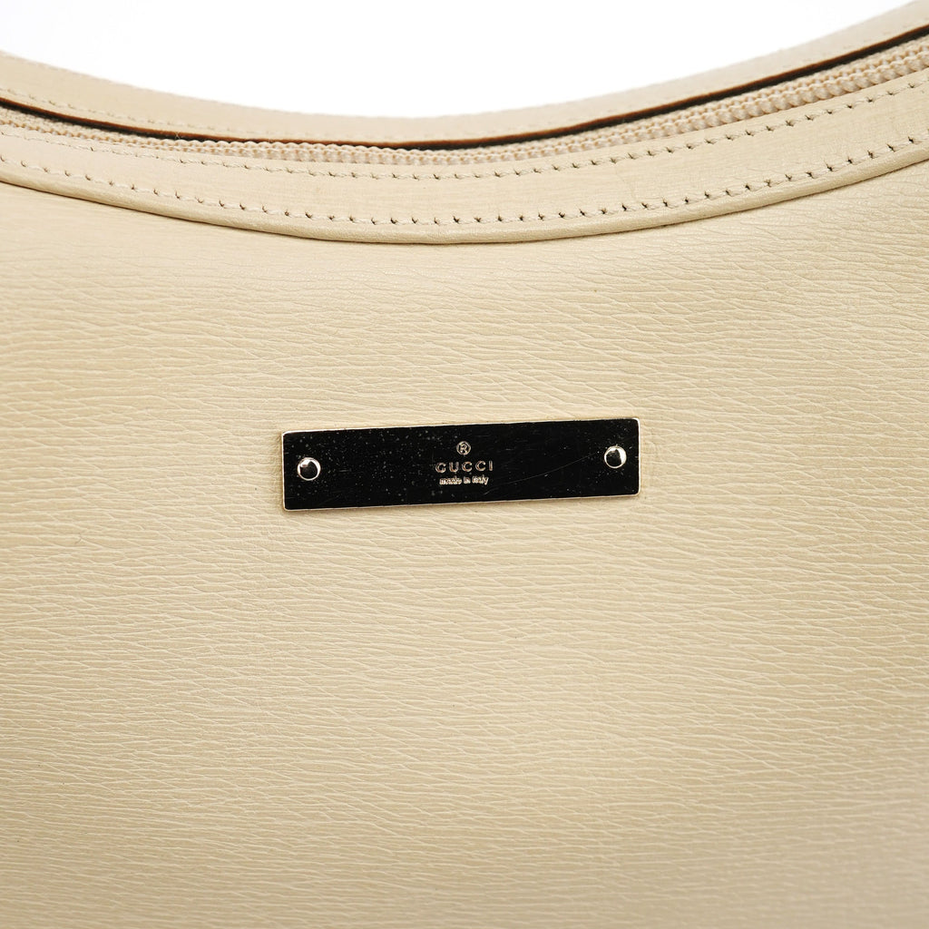 Beige Leather Shoulder Bag
