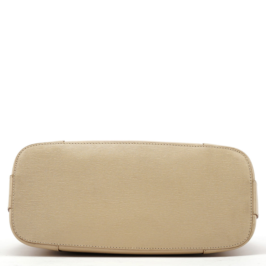 Beige Leather Shoulder Bag