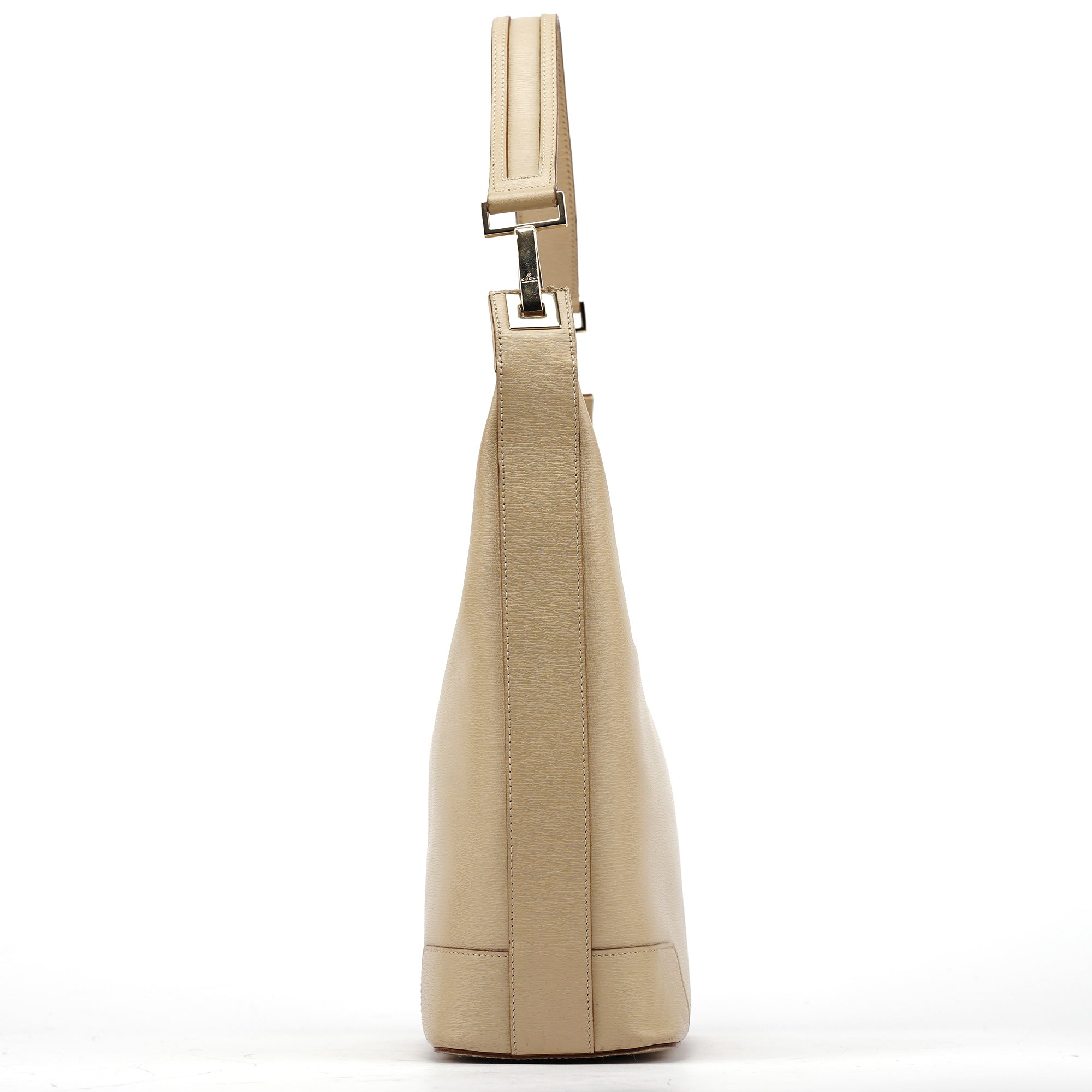 Beige Leather Shoulder Bag