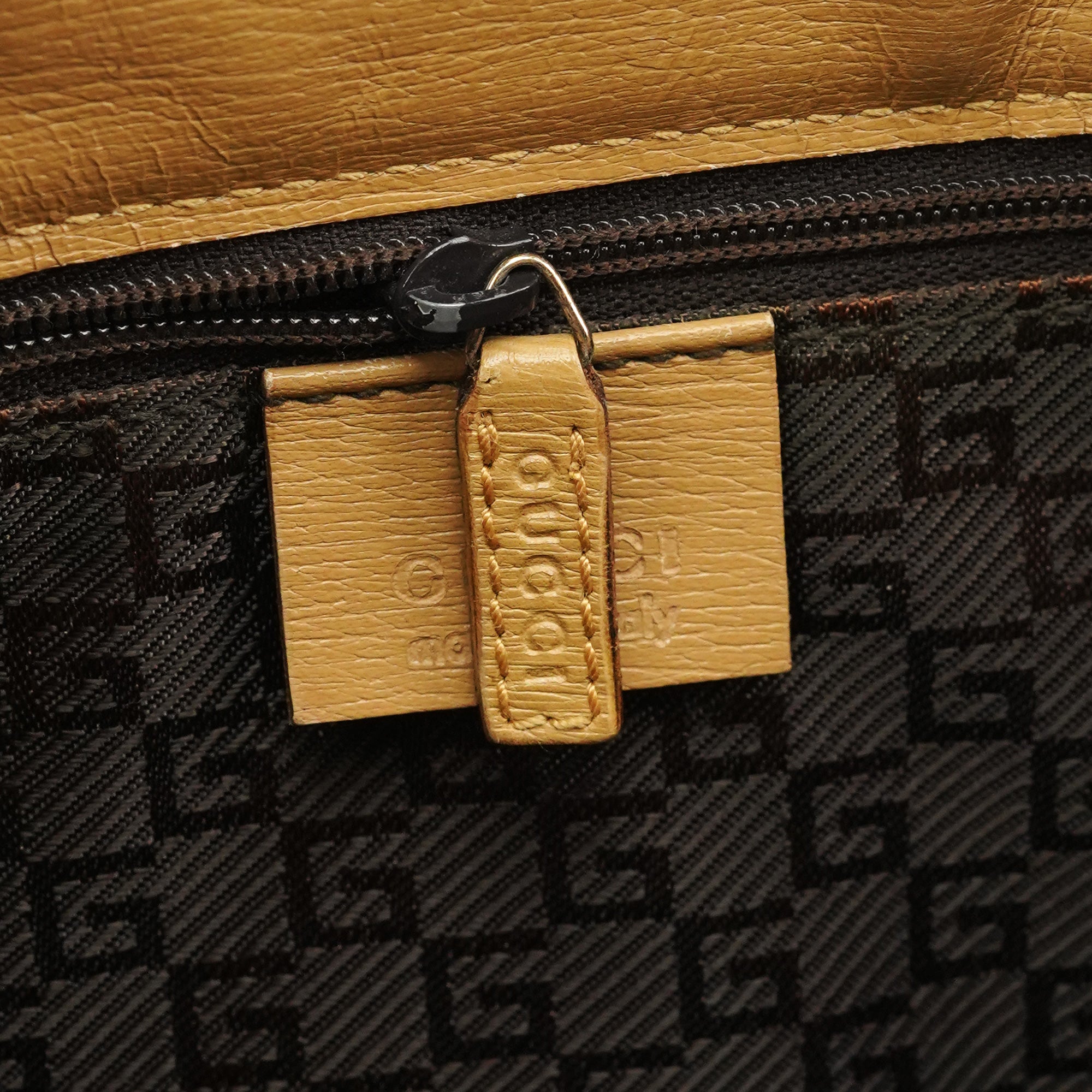 Beige Leather Tote Bag