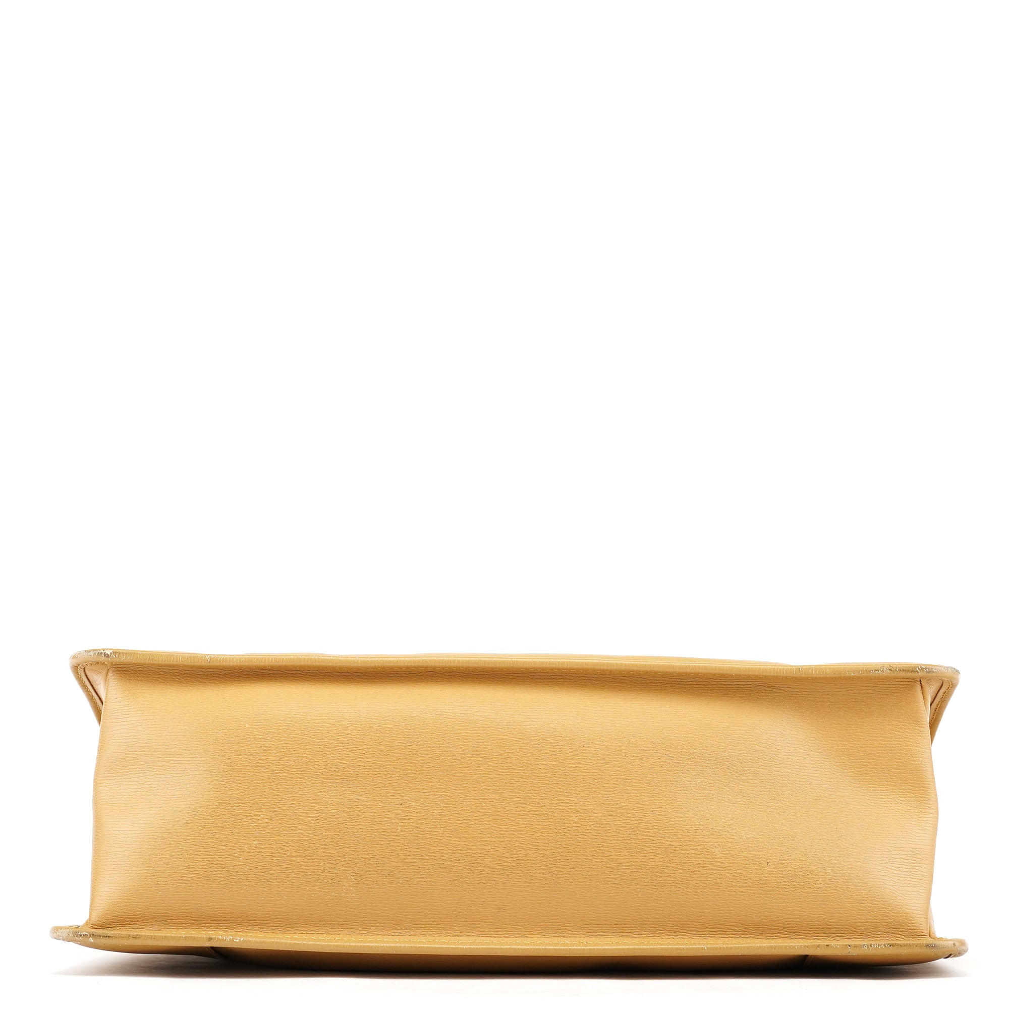 Beige Leather Tote Bag