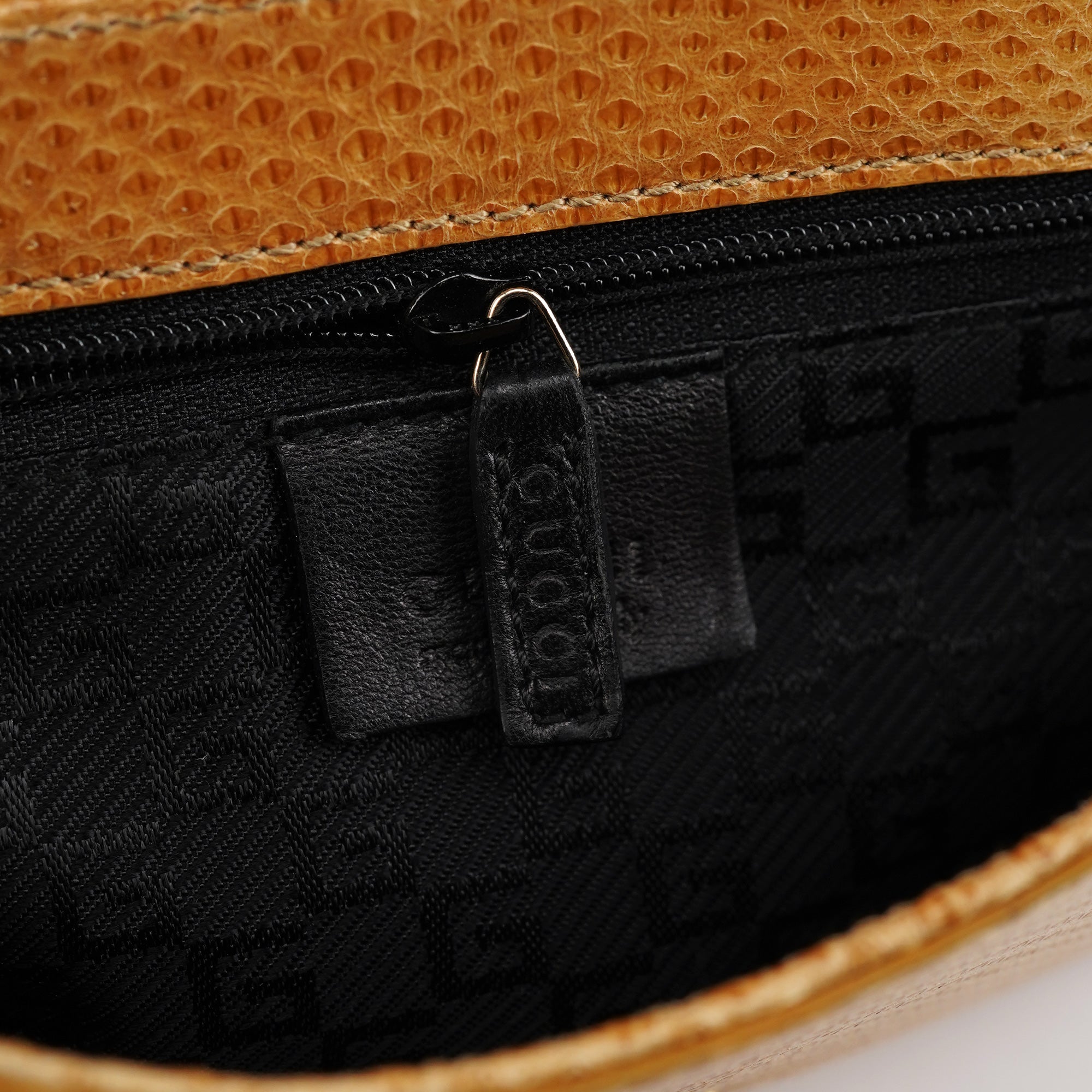 Beige Lizard Leather Shoulder Bag