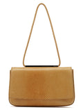 Beige Lizard Leather Shoulder Bag