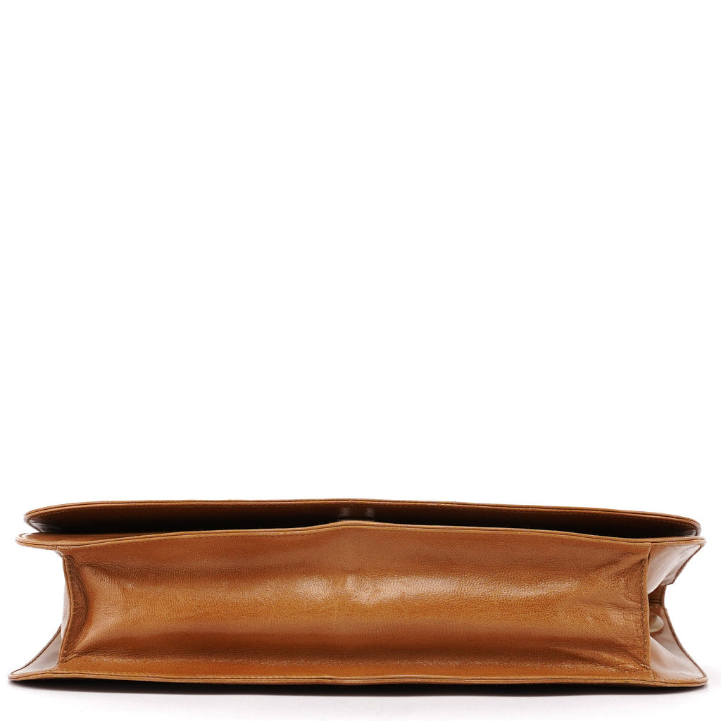 Beige Madras Swing Chain Bag
