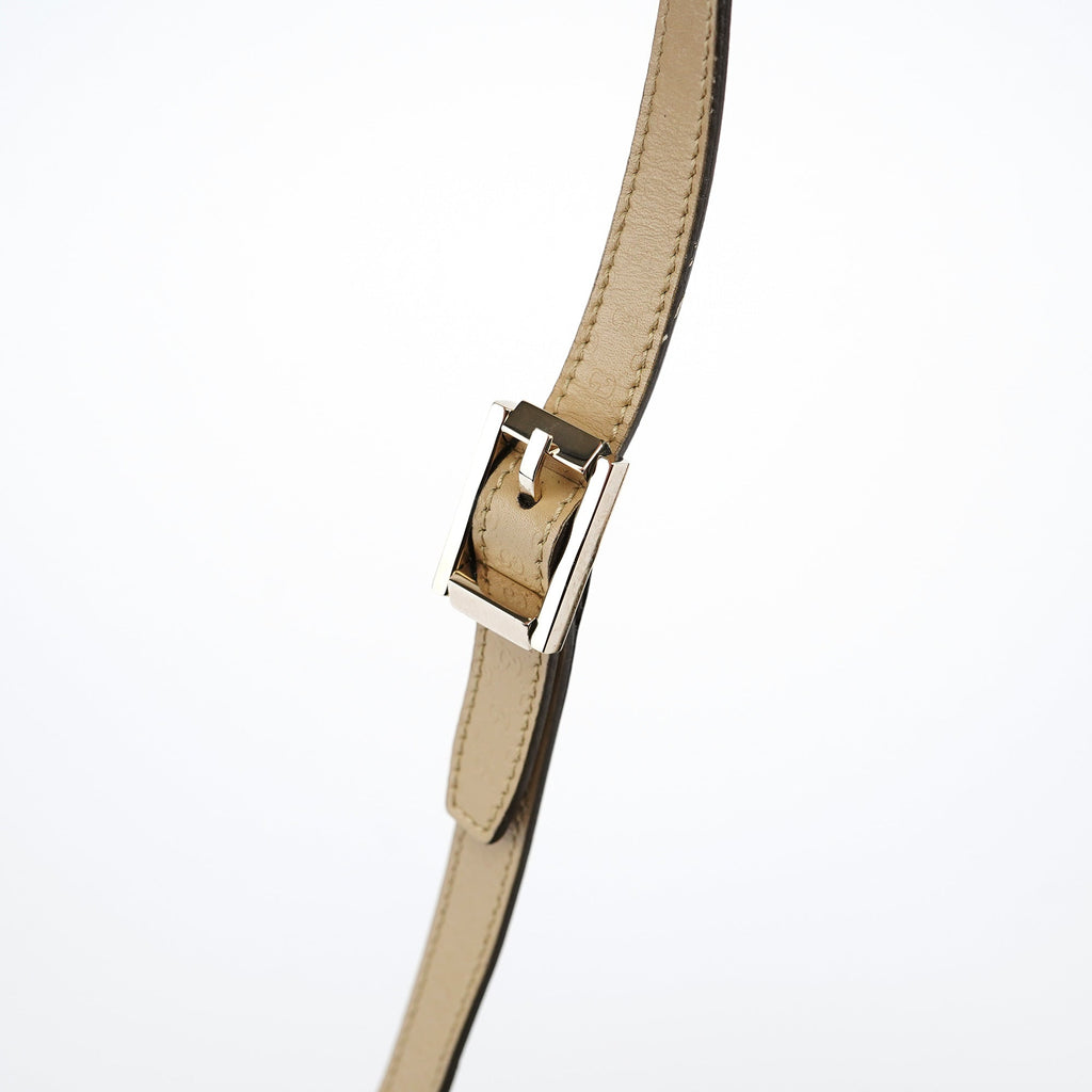 Beige Micro GG Leather Shoulder Bag