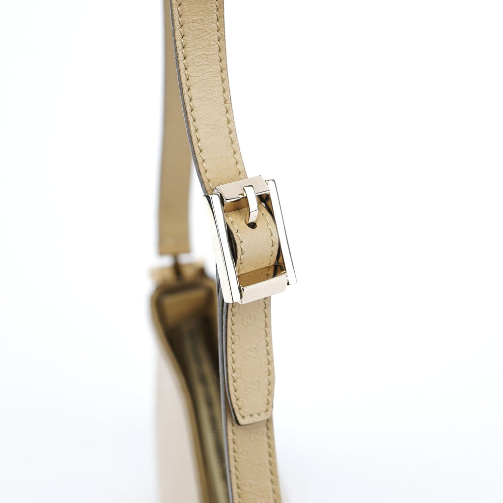 Beige Micro GG Leather Shoulder Bag