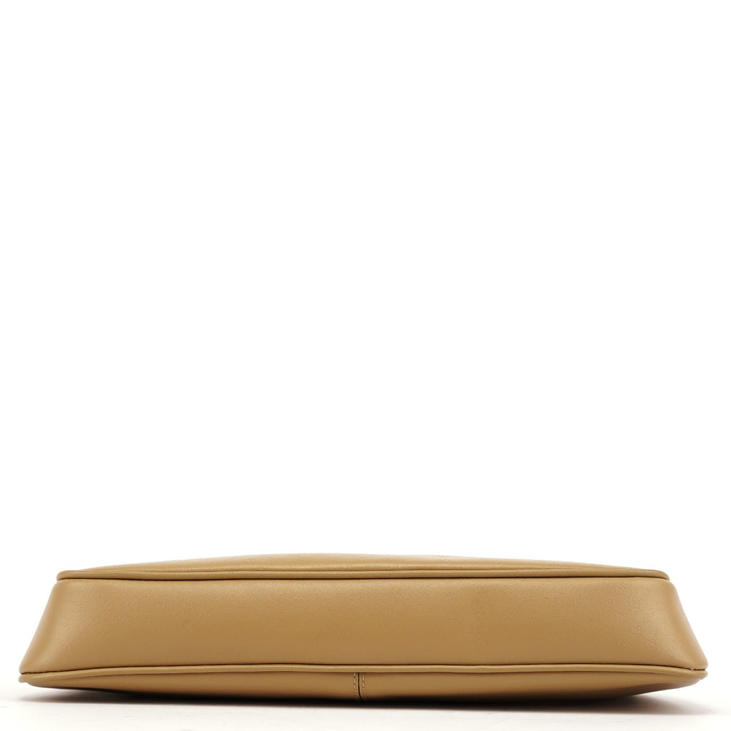 Beige Micro GG Leather Shoulder Bag