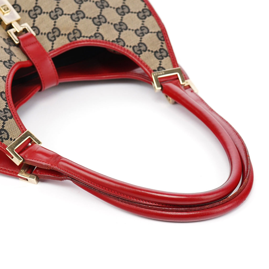 Beige Red GG Jackie Shoulder Bag