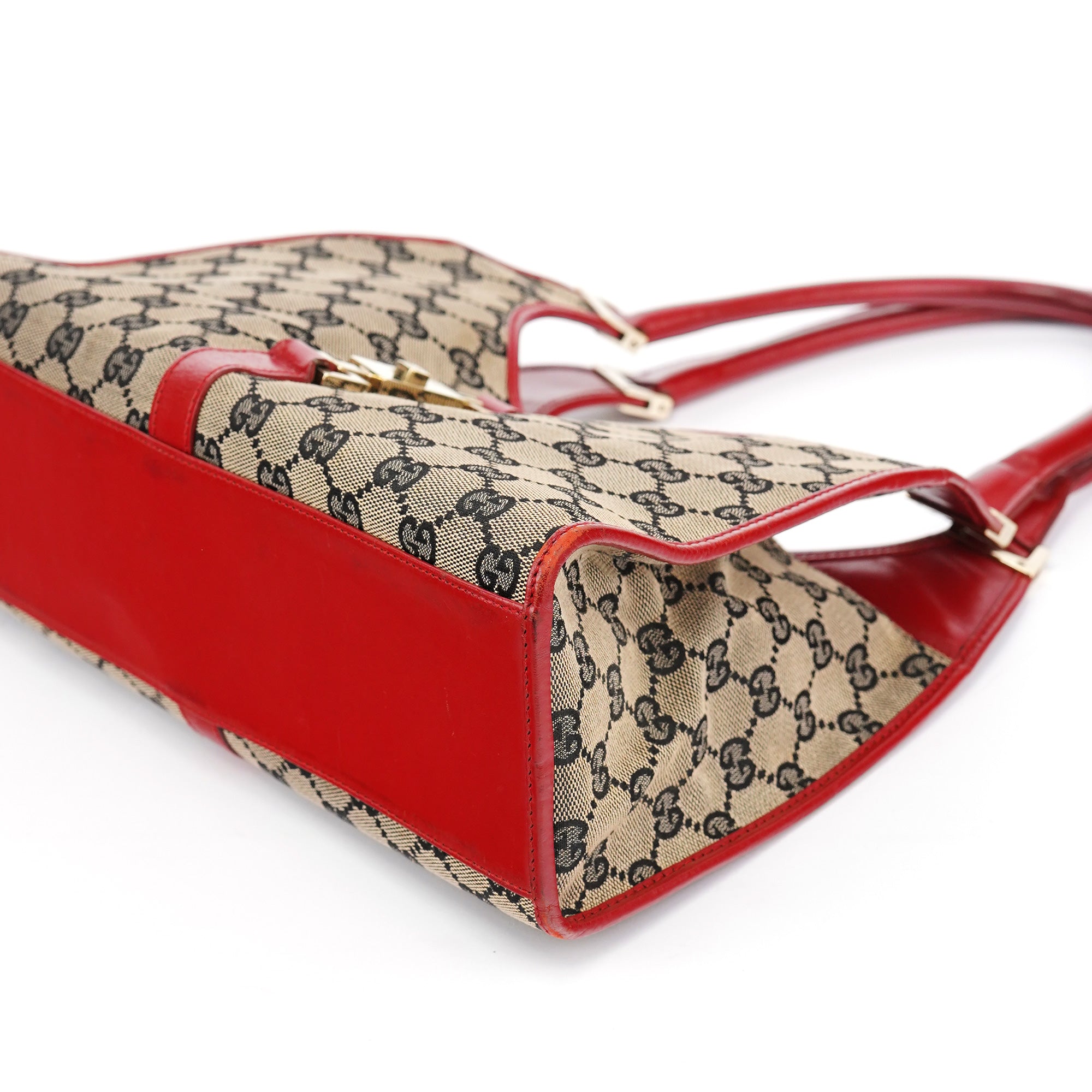 Beige Red GG Jackie Shoulder Bag