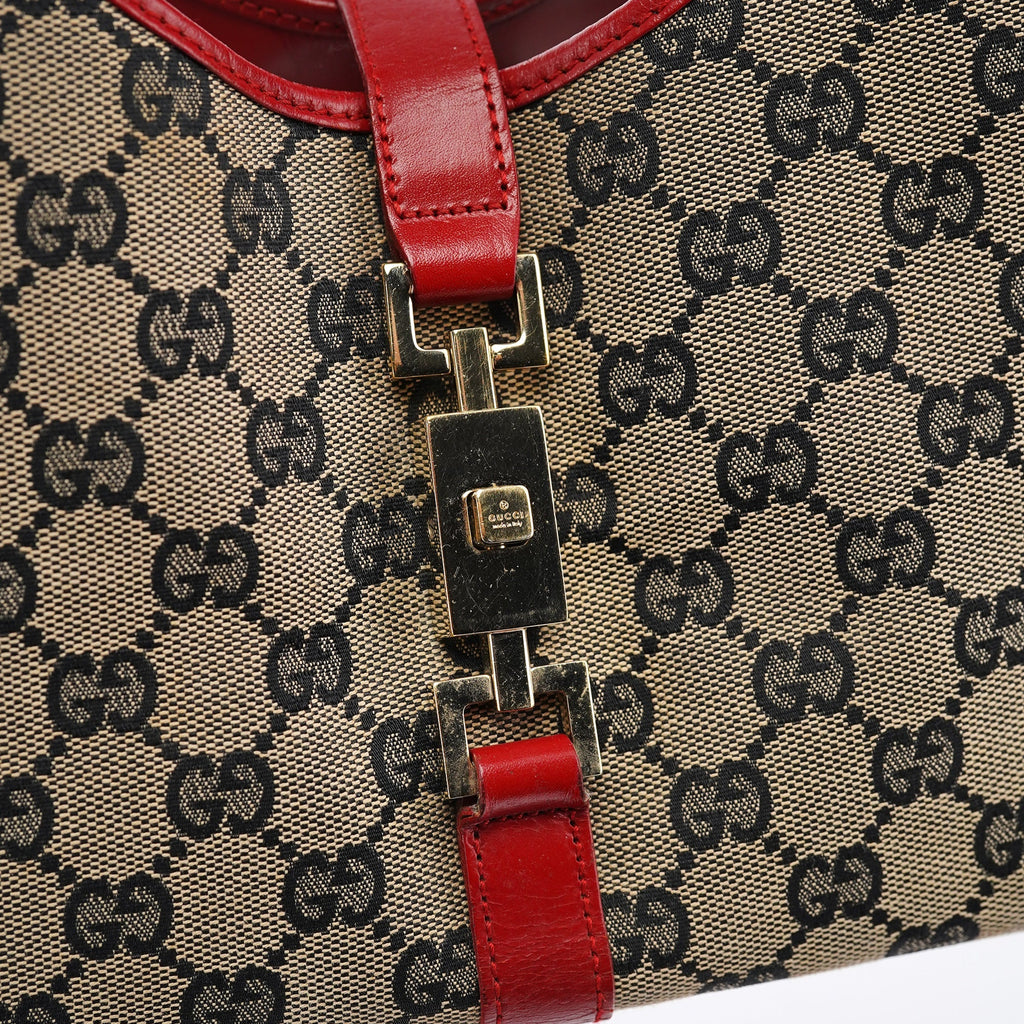 Beige Red GG Jackie Shoulder Bag