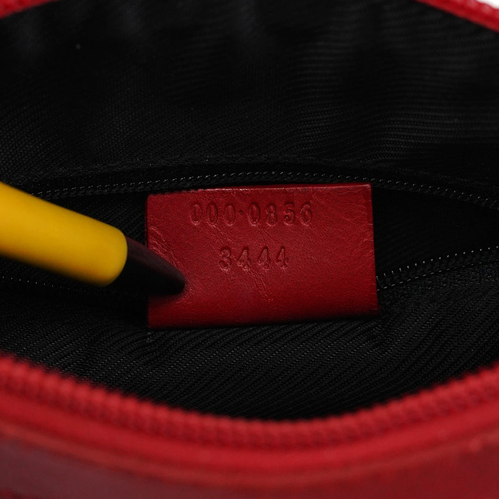 Beige Red GG Leather Tote Bag