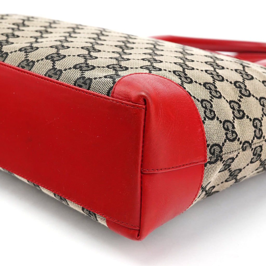 Beige Red GG Tote Bag